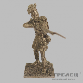 фото — оловянный солдатик «рядовой 92-го гордона полка. шотландцы, 1815 г.». гк